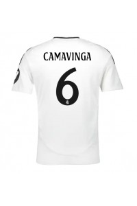 Real Madrid Eduardo Camavinga #6 Jalkapallovaatteet Kotipaita 2024-25 Lyhythihainen